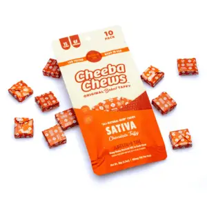 Cheeba Chews Delta 9 Chocolate Taffy - Sativa (100 mg Delta 9 THC Total) - Combo