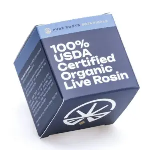 Pure Roots Botanicals THCa Live Rosin Concentrate - Monkey Breath (1 gram) - Box Front