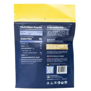 Pure Roots Botanicals THC Live Rosin Gummies - Pineapple Paradise (200 mg Total Delta 9 THC) - bag back