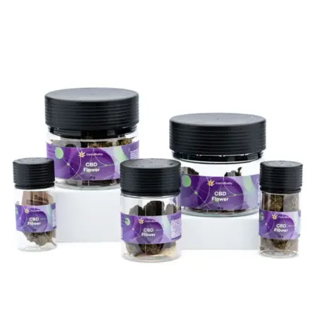 CBD Flower Lemon Octane - Jars Group Shot