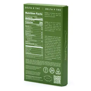 DeVINE Naturals Delta 8 and Delta 9 THC Cannabis Confections Chocolate Bar - Alien OG - box back