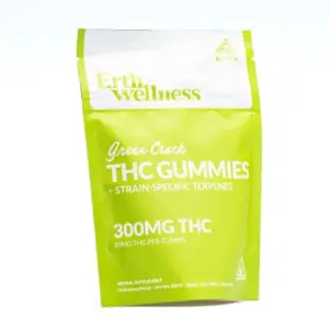 Erth Wellness THC Live Resin Gummies - Green Crack - Bag Front
