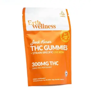 Erth Wellness THC Live Resin Gummies - Jack Herer - Bag Front