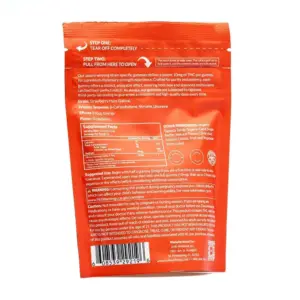 Erth Wellness THC Live Resin Gummies - Strawberry Haze - Bag Back