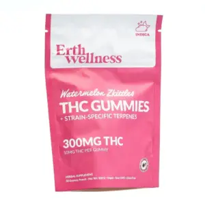 Erth Wellness THC Live Resin Gummies - Watermelon Zkittlez - Bag Front