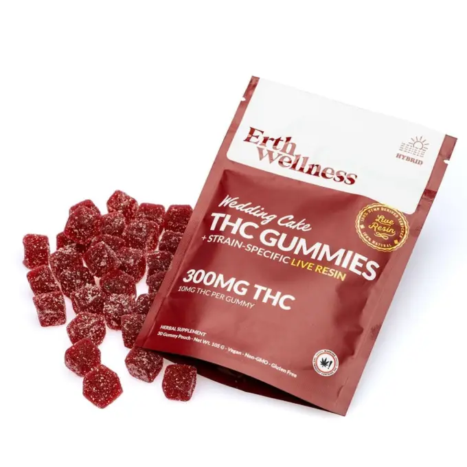 Erth Wellness THC Live Resin Gummies - Wedding Cake - Combo