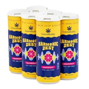 CannaBuddy Delta 9 THC Seltzer 6 Pack - Harmonic Zest - Image 2