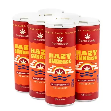 CannaBuddy Delta 9 THC Seltzer 6 Pack - Hazy Sunrise - Six Pack.jpg