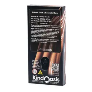 Kind Oasis Delta 9 THC Dark Chocolate Bar - Box Back.jpg