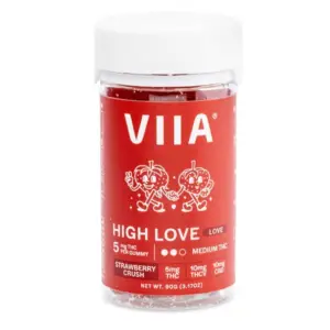 VIIA Delta 9 CBD THCv High Love Libido Gummies - 5 mg THC - Jar Front