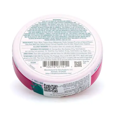 Camino Sours Delta 9 THC Uplifting Gummies - Watermelon Spritz - Can Back