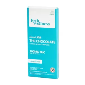 Erth Wellness Delta 9 THC Live Resin Chocolate Bar - Cereal Milk Hybrid - box front