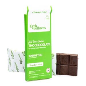 Erth Wellness Delta 9 THC Live Resin Chocolate Bar - Girl Scout Cookies Indica - combo
