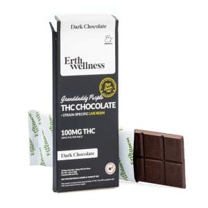 Erth Wellness Delta 9 THC Live Resin Chocolate Bar - Granddaddy Purple Indica - combo