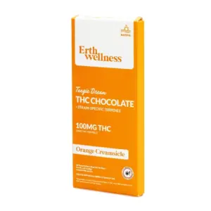 Erth Wellness Delta 9 THC Live Resin Chocolate Bar - Tangie Dream Sativa - box front