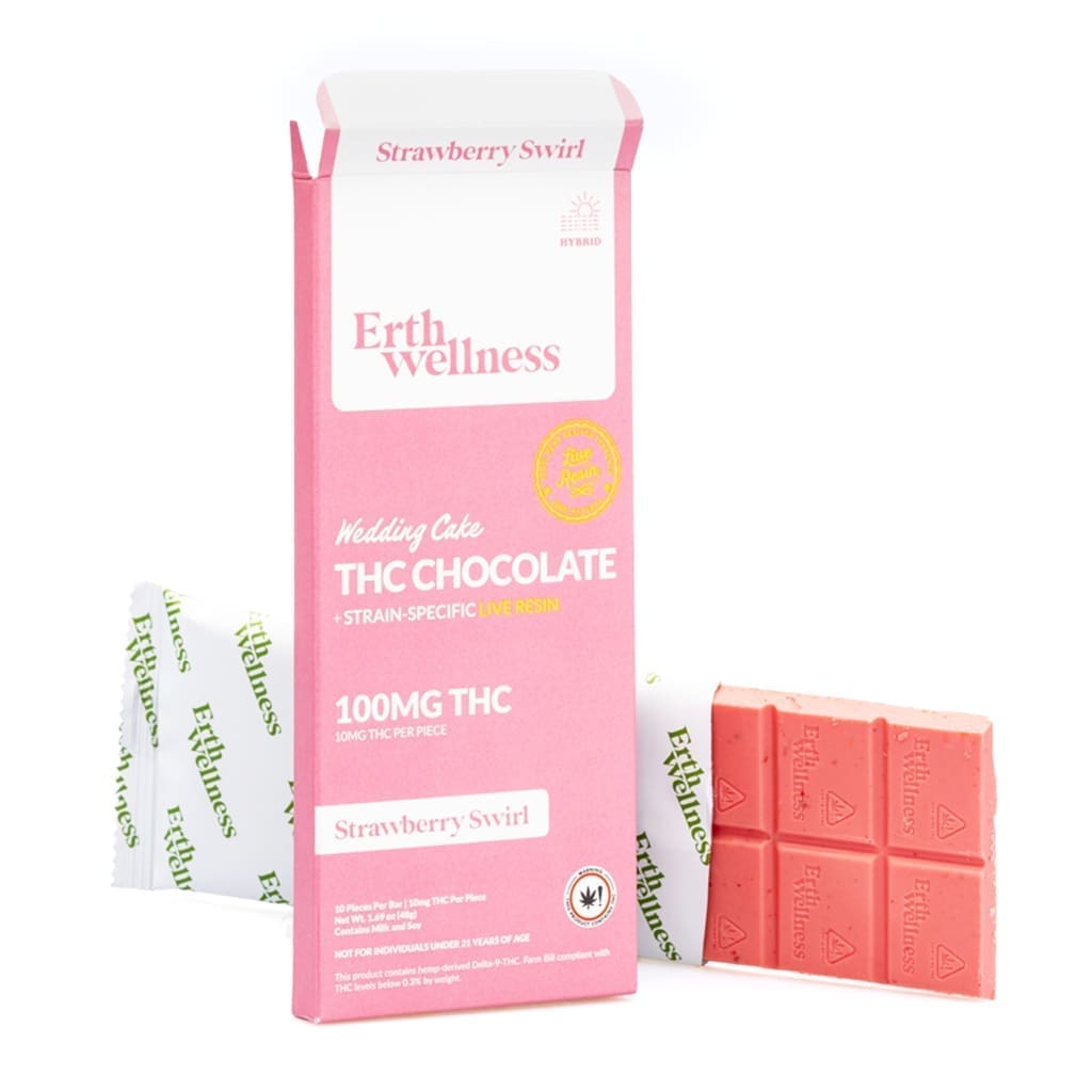 Shop Erth Wellness Delta 9 THC Live Resin Chocolate Bar - Wedding