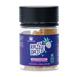 CannaBuddy Delta 9 THC Gummies - Razz Dazzle - Jar Front