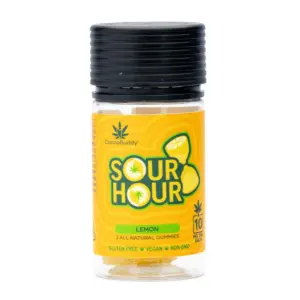 CannaBuddy Delta 9 THC Gummies - Sour Hour 2pk- Jar Front