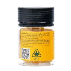 CannaBuddy Delta 9 THC Gummies - Sour Hour - Jar Back