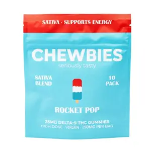 Chewbies Delta 9 THC Gummies - Rocket Pop Sativa - bag front