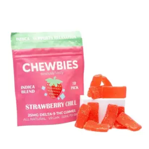 Chewbies Delta 9 THC Gummies - Strawberry Chill Indica - combo