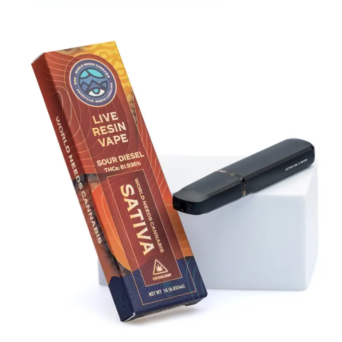 WNC 1 gram THCa Live Resin Disposable - Sour Diesel combo