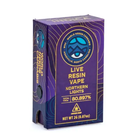 WNC 2 gram THCa Live Resin Disposable - Northern Lights box front