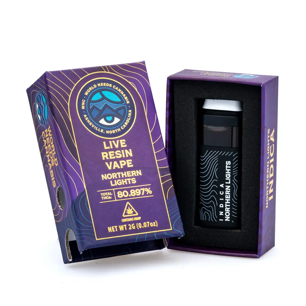 WNC 2 gram THCa Live Resin Disposable - Northern Lights combo
