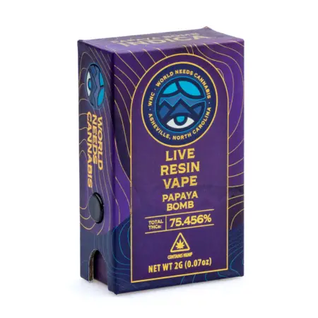 WNC 2 gram THCa Live Resin Disposable - Papaya Bomb box front