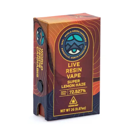 WNC 2 gram THCa Live Resin Disposable - Super Lemon Haze box front