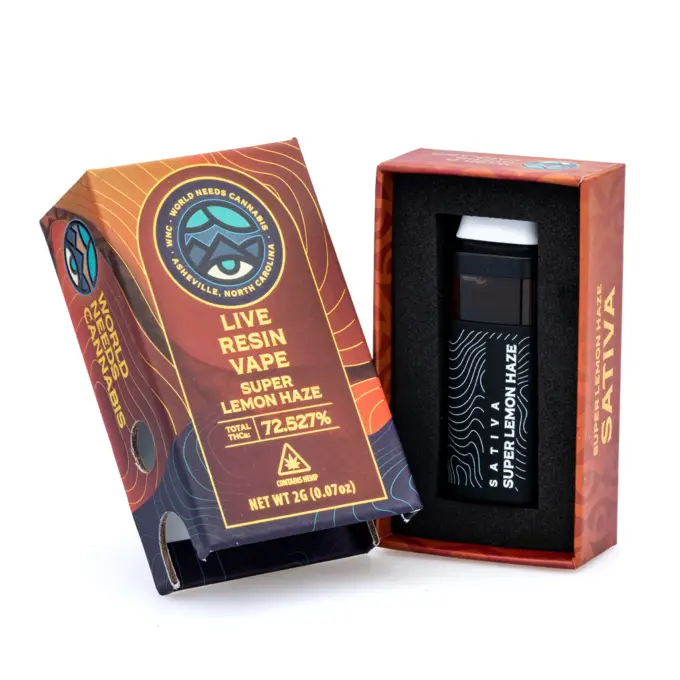 WNC 2 gram THCa Live Resin Disposable - Super Lemon Haze combo