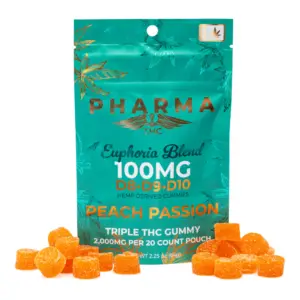 PharmaTHC Euphoria Blend Triple THC Gummies - Peach Passion combo