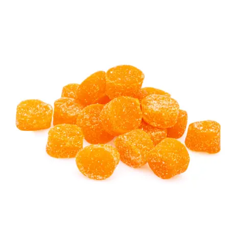 PharmaTHC Euphoria Blend Triple THC Gummies - Peach Passion pile