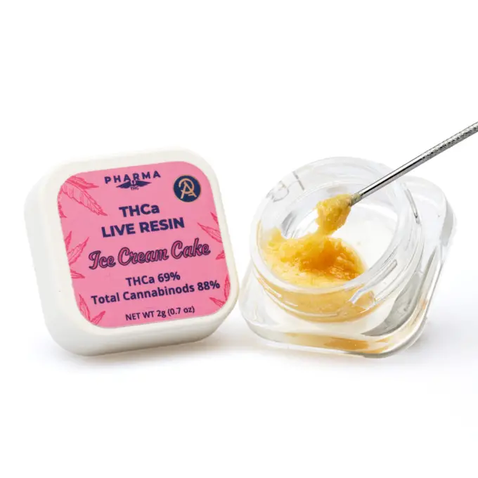 PharmaTHC THCa Live Resin Concentrate - Ice Cream Cake combo