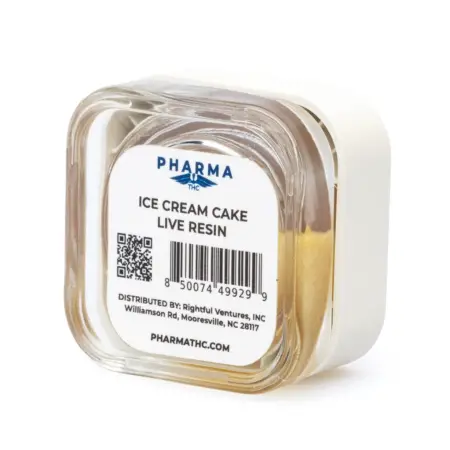 PharmaTHC THCa Live Resin Concentrate - Ice Cream Cake jar back