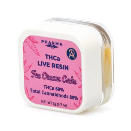 PharmaTHC THCa Live Resin Concentrate - Ice Cream Cake jar front