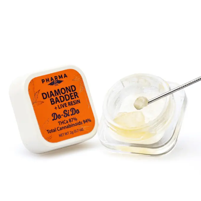 PharmaTHC THCa Live Resin Diamond Badder - Do-Si-Do combo
