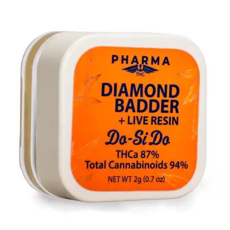 PharmaTHC THCa Live Resin Diamond Badder - Do-Si-Do front