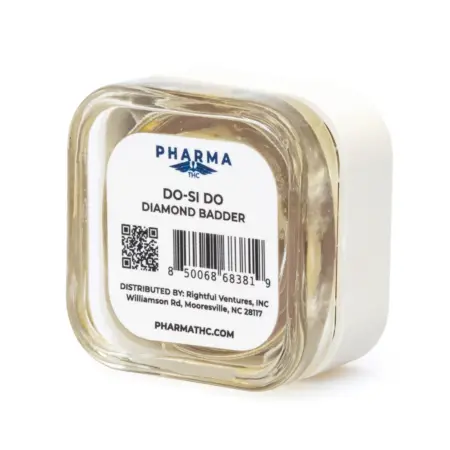 PharmaTHC THCa Live Resin Diamond Badder - Do-Si-Do jar back