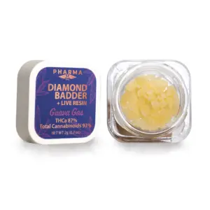 PharmaTHC THCa Live Resin Diamond Badder - Guava Gas detail