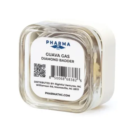 PharmaTHC THCa Live Resin Diamond Badder - Guava Gas jar back
