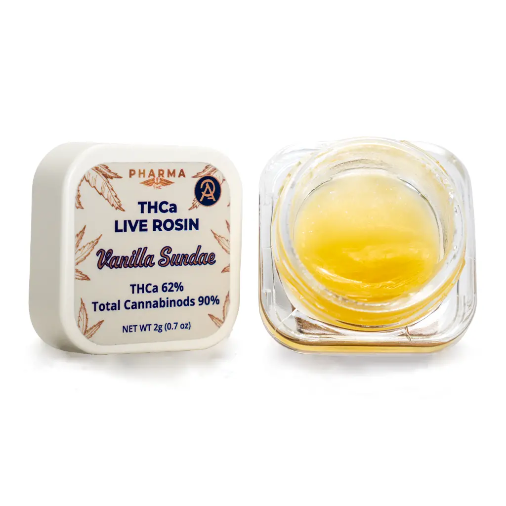 PharmaTHC THCa Live Rosin Concentrate - Vanilla Sundae detail