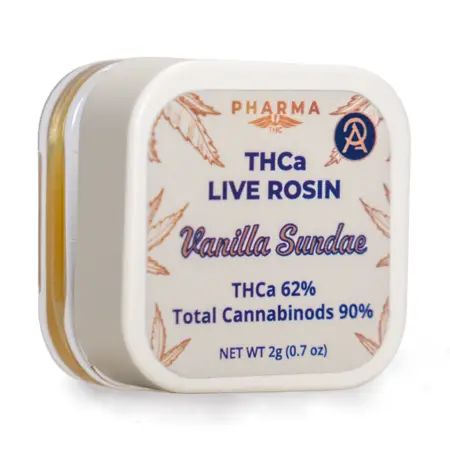 PharmaTHC THCa Live Rosin Concentrate - Vanilla Sundae front