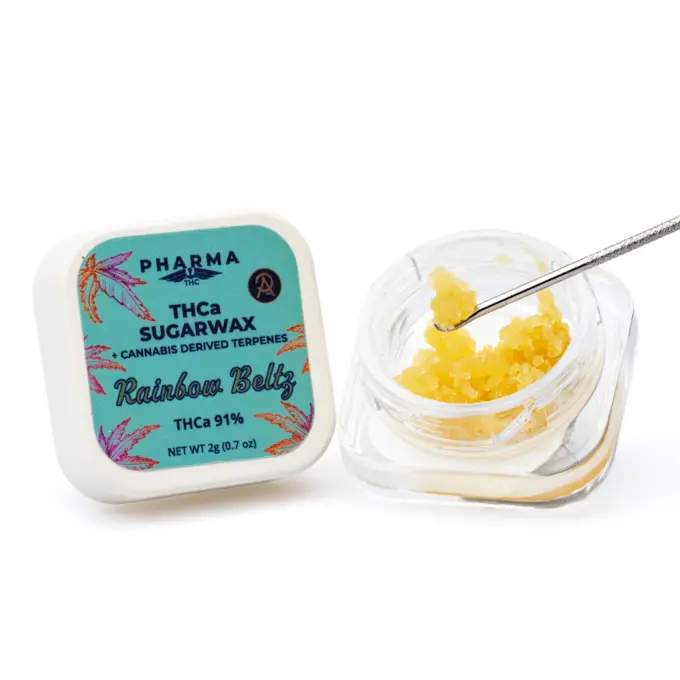 PharmaTHC THCa Sugar Wax - Rainbow Beltz combo