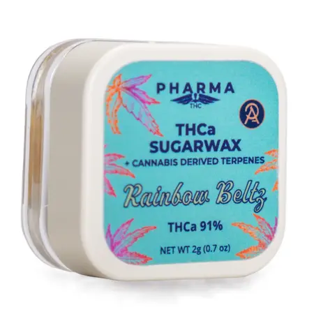 PharmaTHC THCa Sugar Wax - Rainbow Beltz front