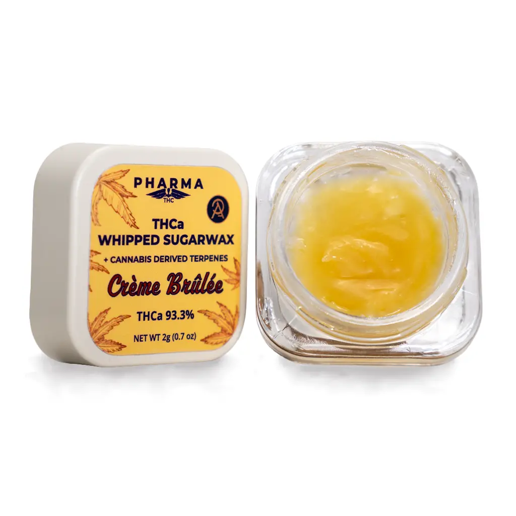 PharmaTHC THCa Whipped Sugar Wax - Creme Brule detail