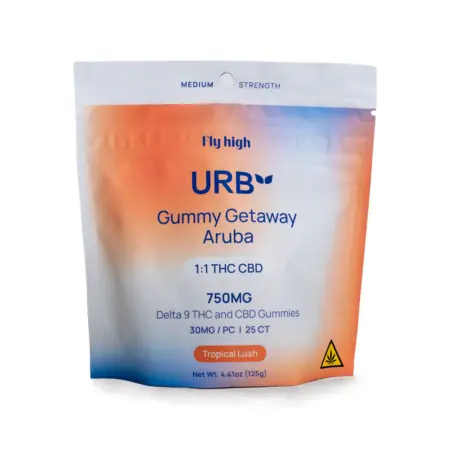 Urb Delta 9 and CBD Gummies - Tropical Lush FRONT
