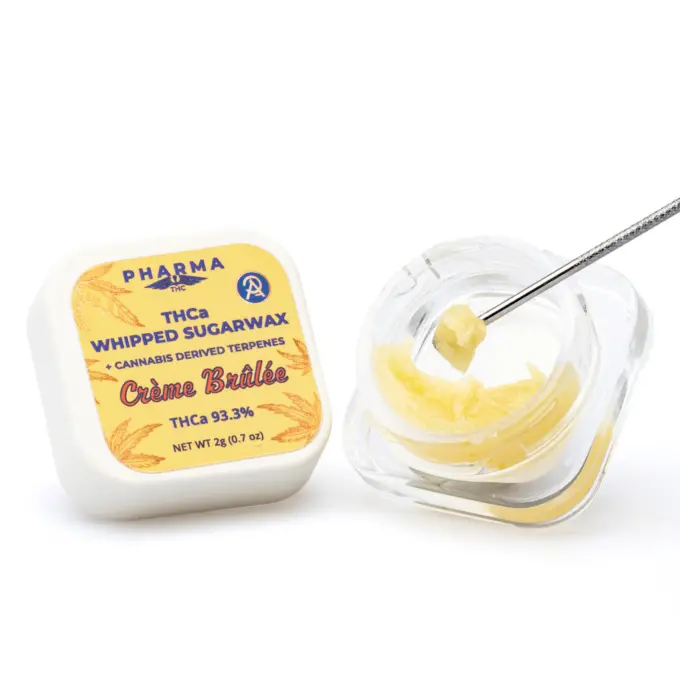PharmaTHC THCa Whipped Sugar Wax - Creme Brule