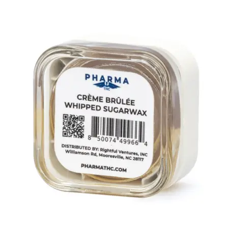 PharmaTHC THCa Whipped Sugar Wax - Creme Brule jar back