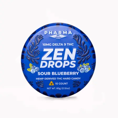 PharmaTHC Delta 9 Zen Drops - Sour Blueberry Front